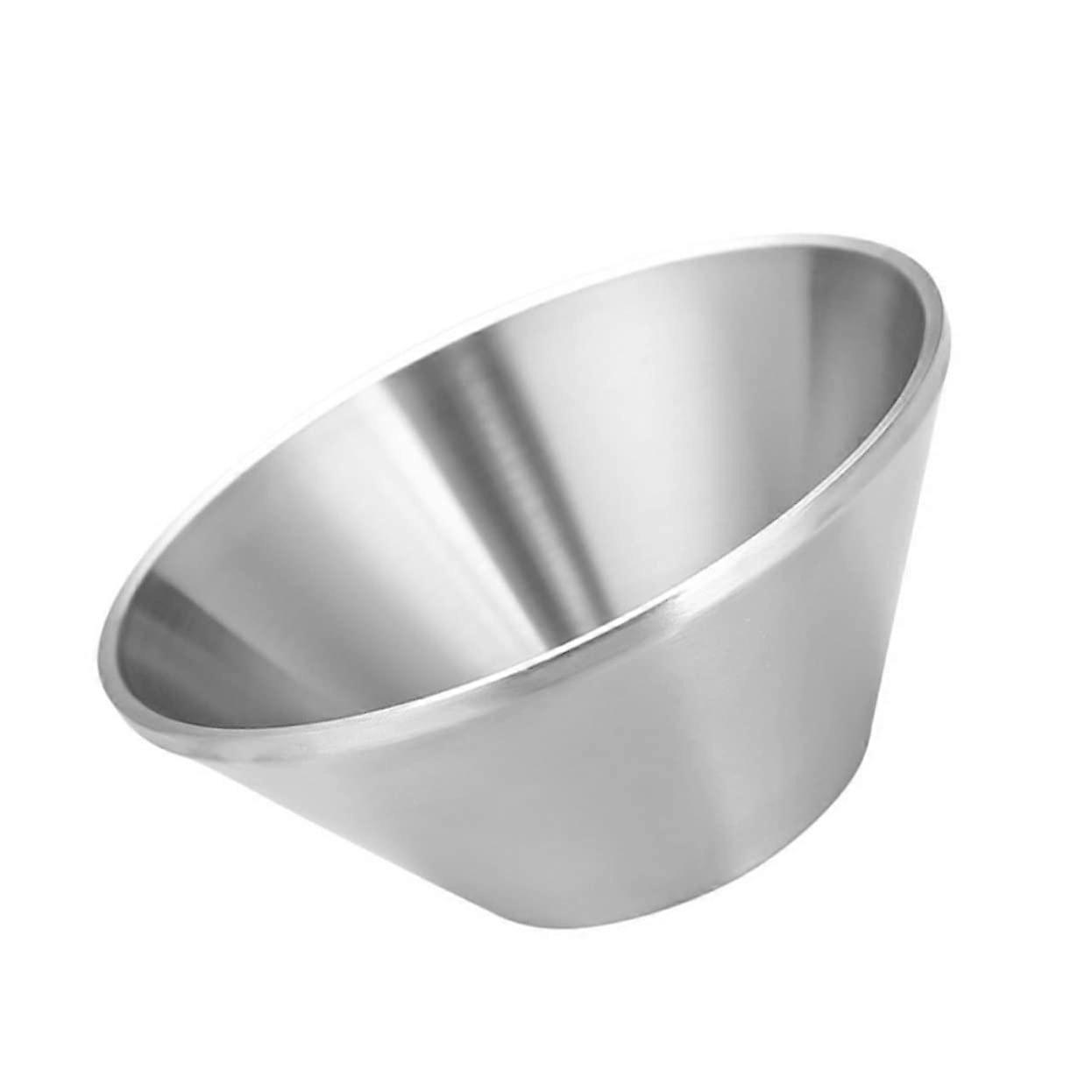 Double Layer Insulated Bowl for Instant Ramen Noodles, Large Stainless Steel Soup Bowl, 14x14x6.4CM Silver