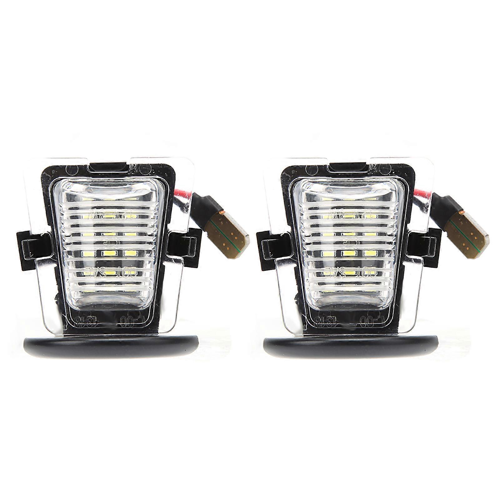 Pair of LED License Number Plate Lamp Light Fit for Jeep Wrangler JK 2007-2018
