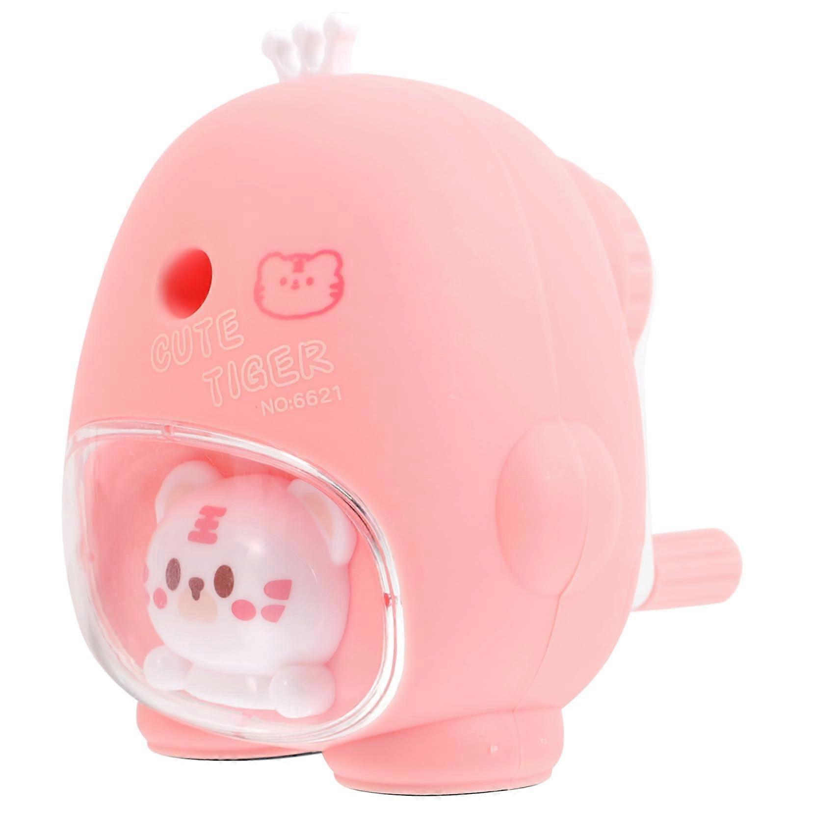 Metal Pencil Sharpener for Various Pencil Shapes - Aesthetic Pink Design, Compatible with Graphite and Colored Pencils