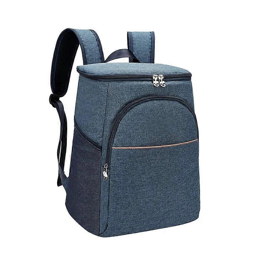 Camping backpack, large capacity, hiking, picnic, multifunctional, compact, navy blue