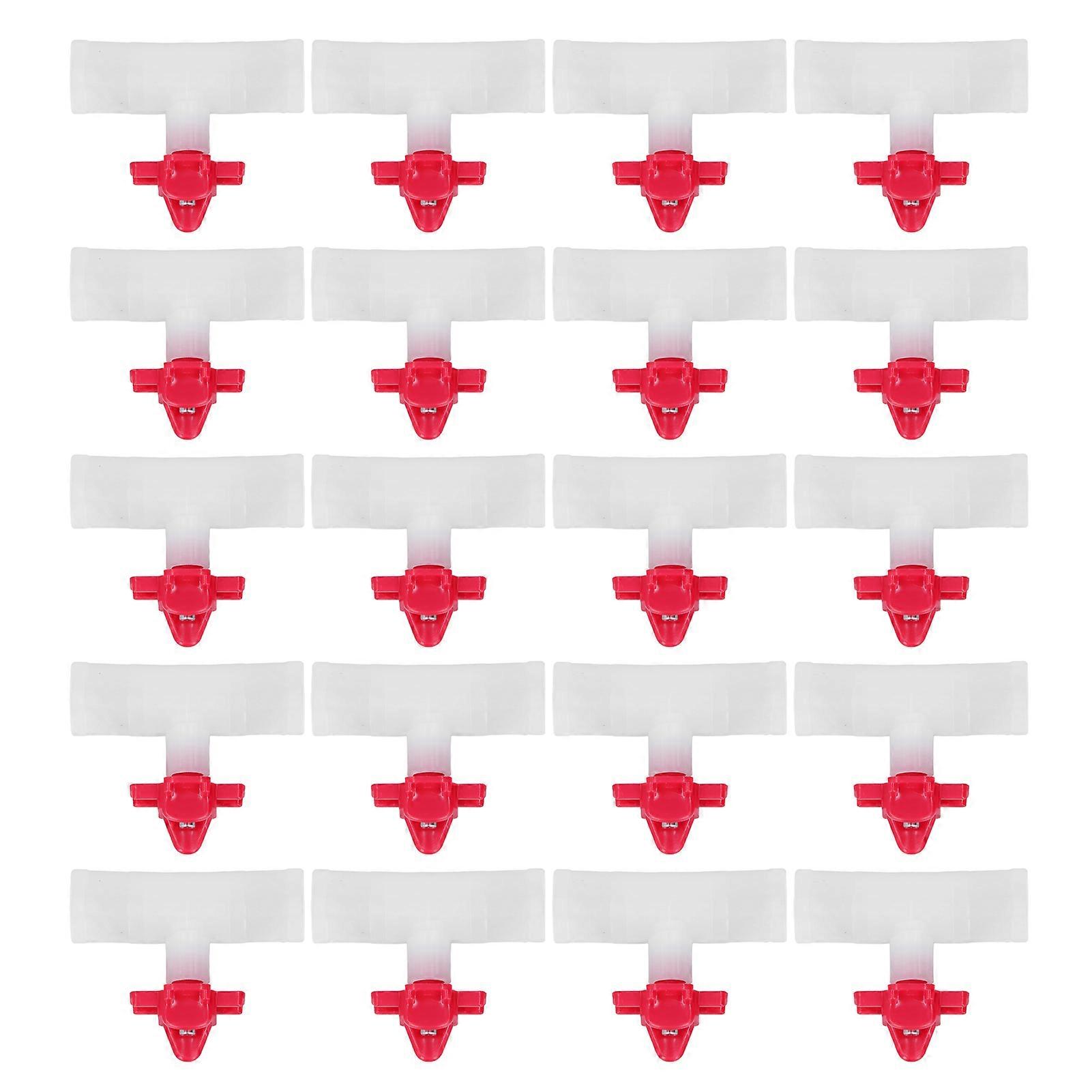 20 Sets Nipple Waterer Automatic Water Feeding Professional Chicken Watering Cups with T Joints for Quail Pigeons