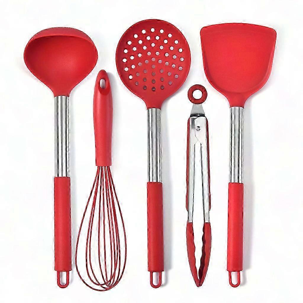 Non-Stick Utensil Set with Steel Handle