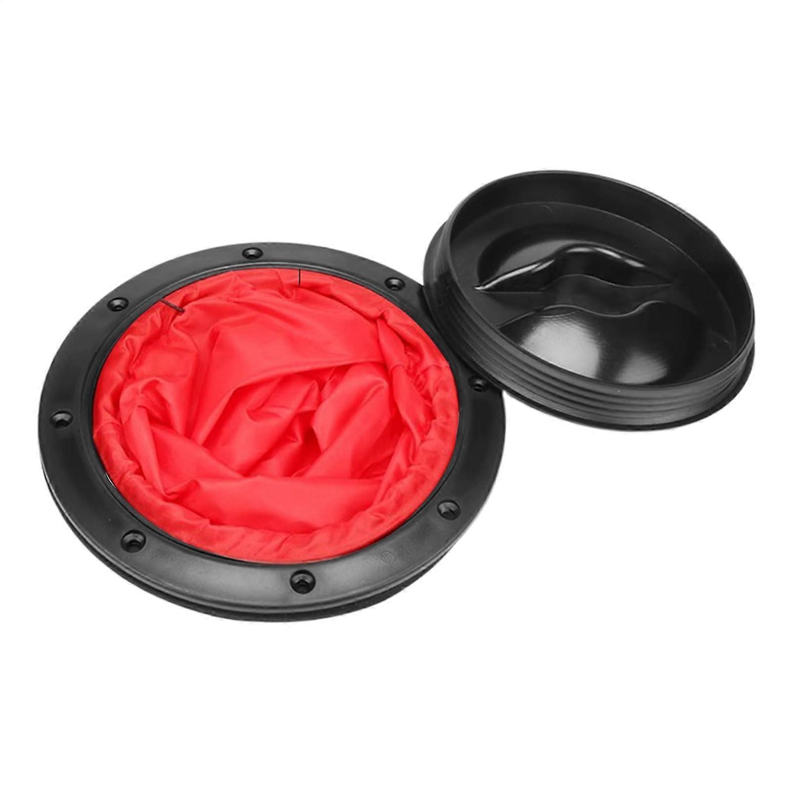 Kayak Hatch Cover Sea Deck Access Flap Waterproof Non Slip Plate With Storage Bag Black Red S