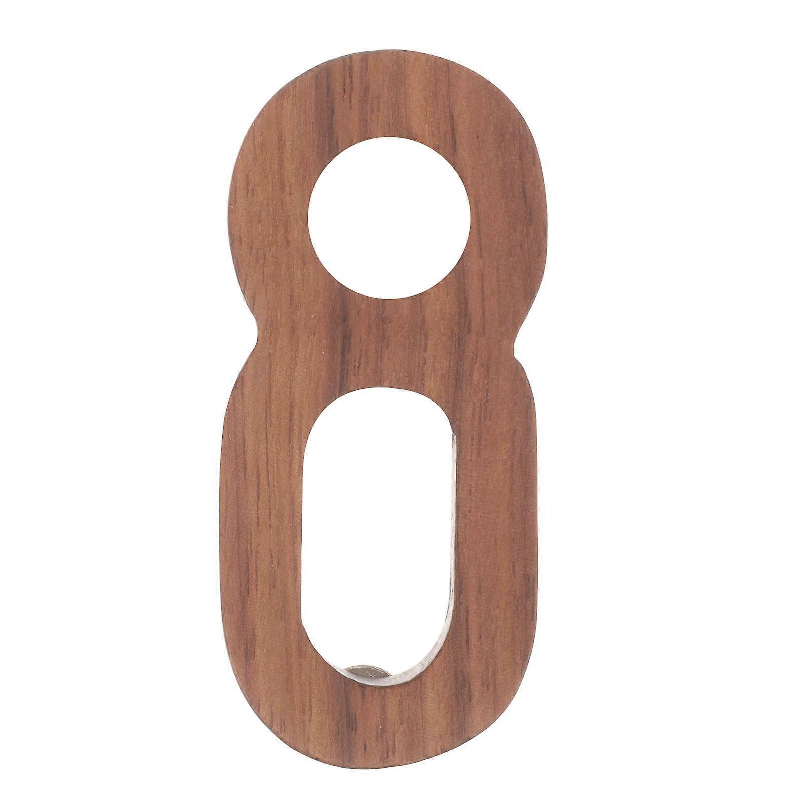 Hus Adress Skylt Plack Samtida Trä Nummer Utomhusbruk Husägare 3D Solid Design Enkel Installation 1st