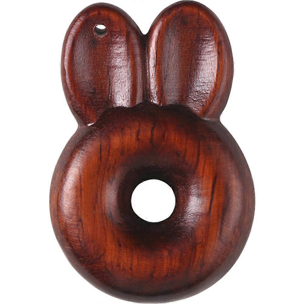 Bunny Keychain Pendant Wood Retro Style Diy Keyring Hanging Decor Handicraft Enthusiasts 1.9×1.3×0.4in 1Set