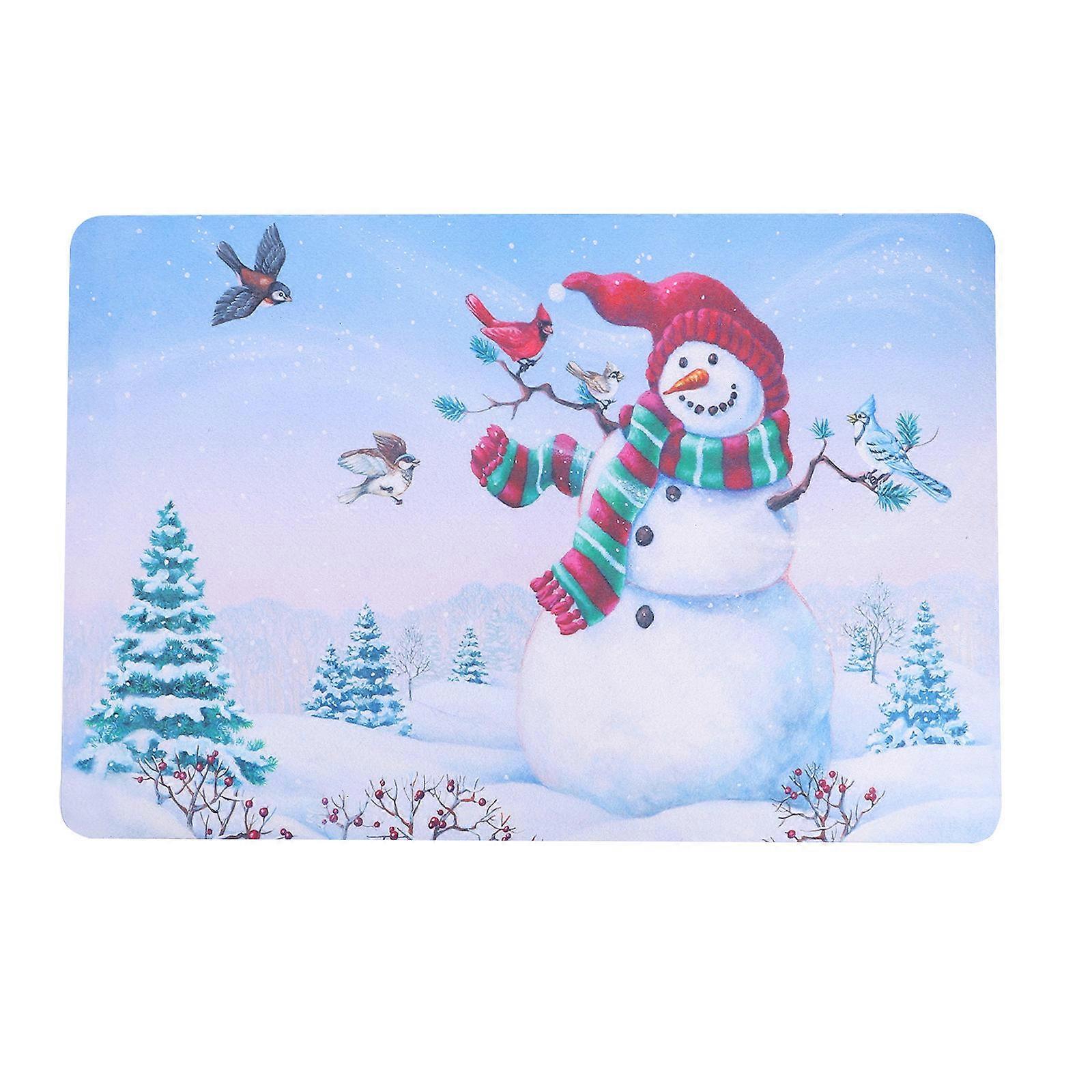 Bathroom Carpet Christmas Series Oil Absorbing Assorted Color 60x40x0.1cm 1Pc