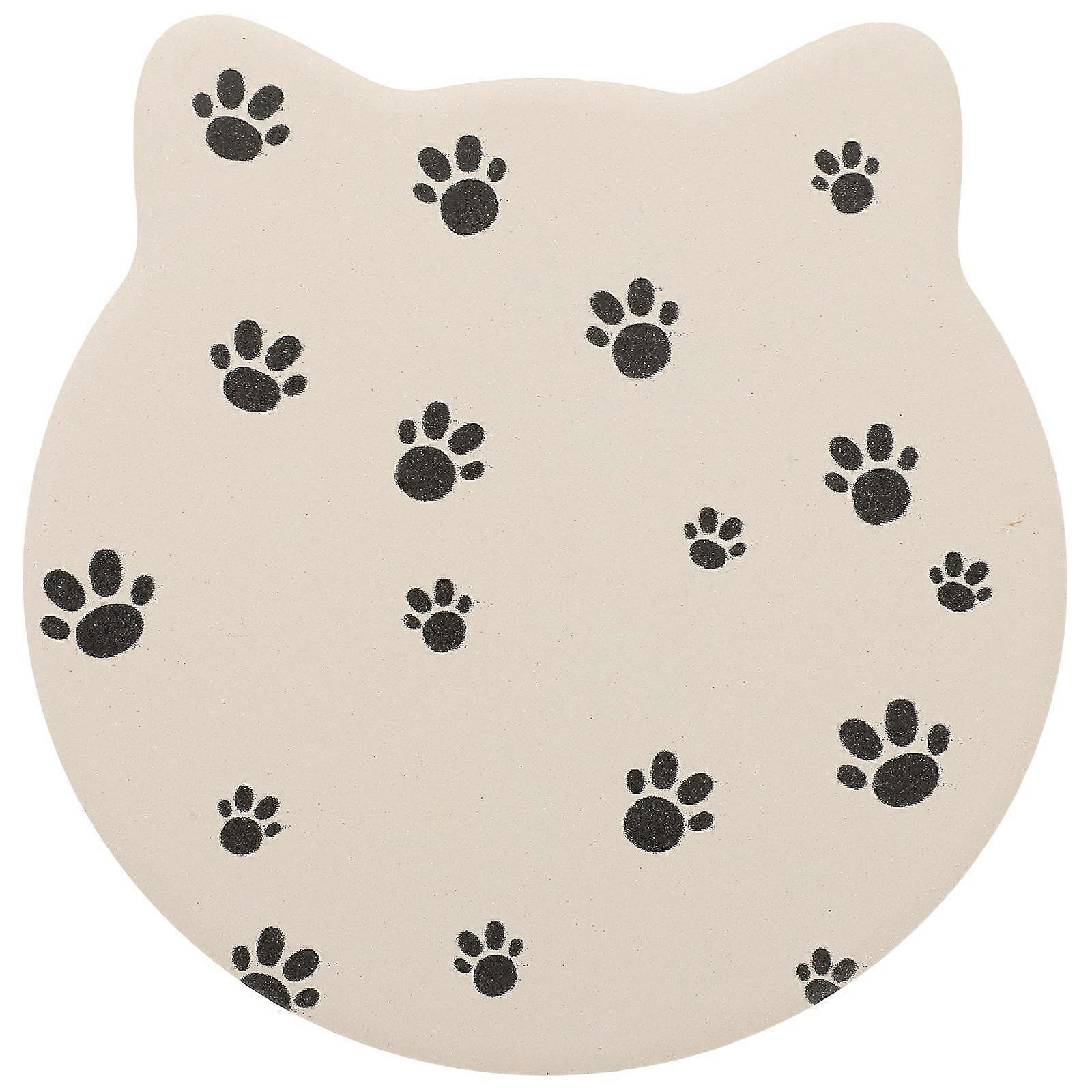 Table Cup Pads Water Absorbent Coaster Hotel Use Restaurant Use Simple Style Cat Shape 1Pack