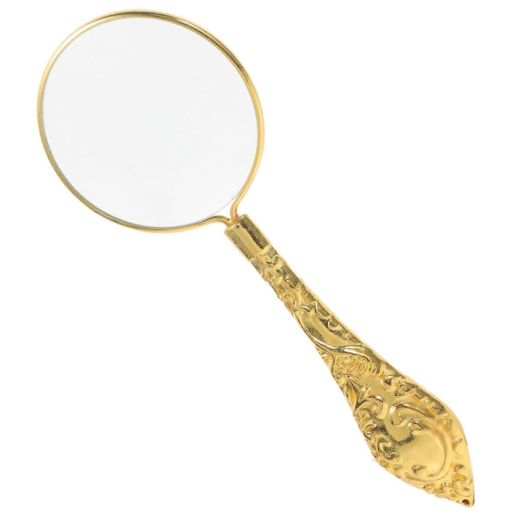 Handheld Magnifying Glass with Elegant Floral Pattern for Hobbies, Compact and Durable for OntheGo Use