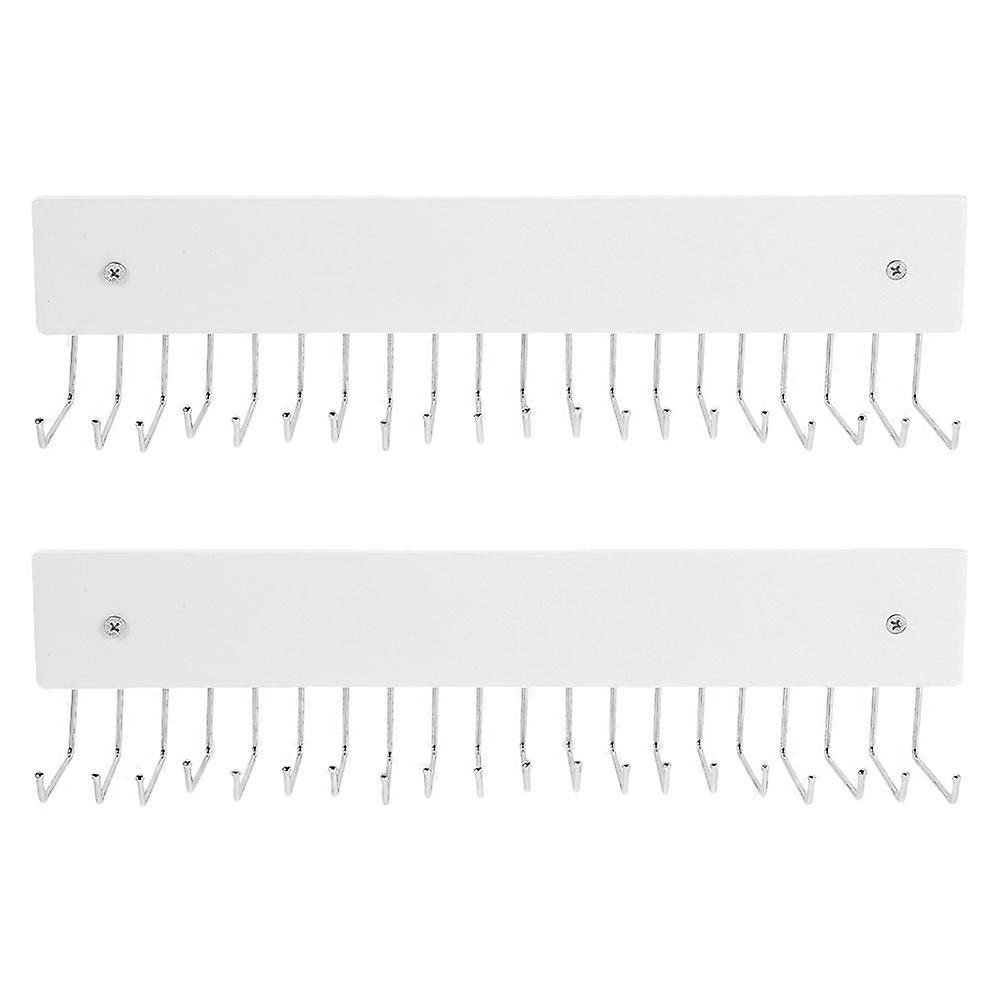 Rotating Belt and Necktie Organizer Wall Mounted Storage Hooks for Scarves and Belts – Space Saving Closet Organizer for Compact Areas