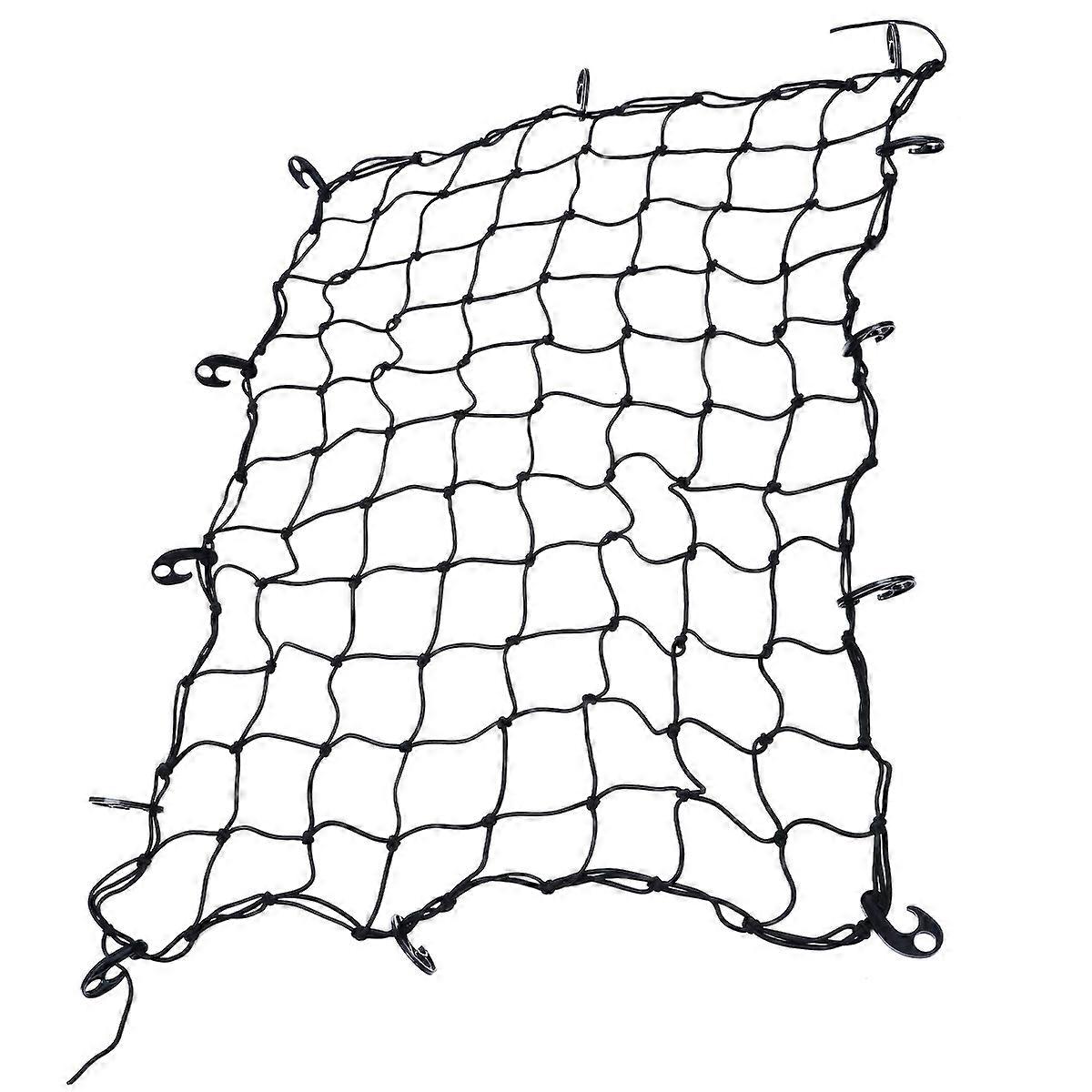 Durable Elastic Car Roof Storage Net with Hooks for Securing Cargo Boxes and Travel Essentials