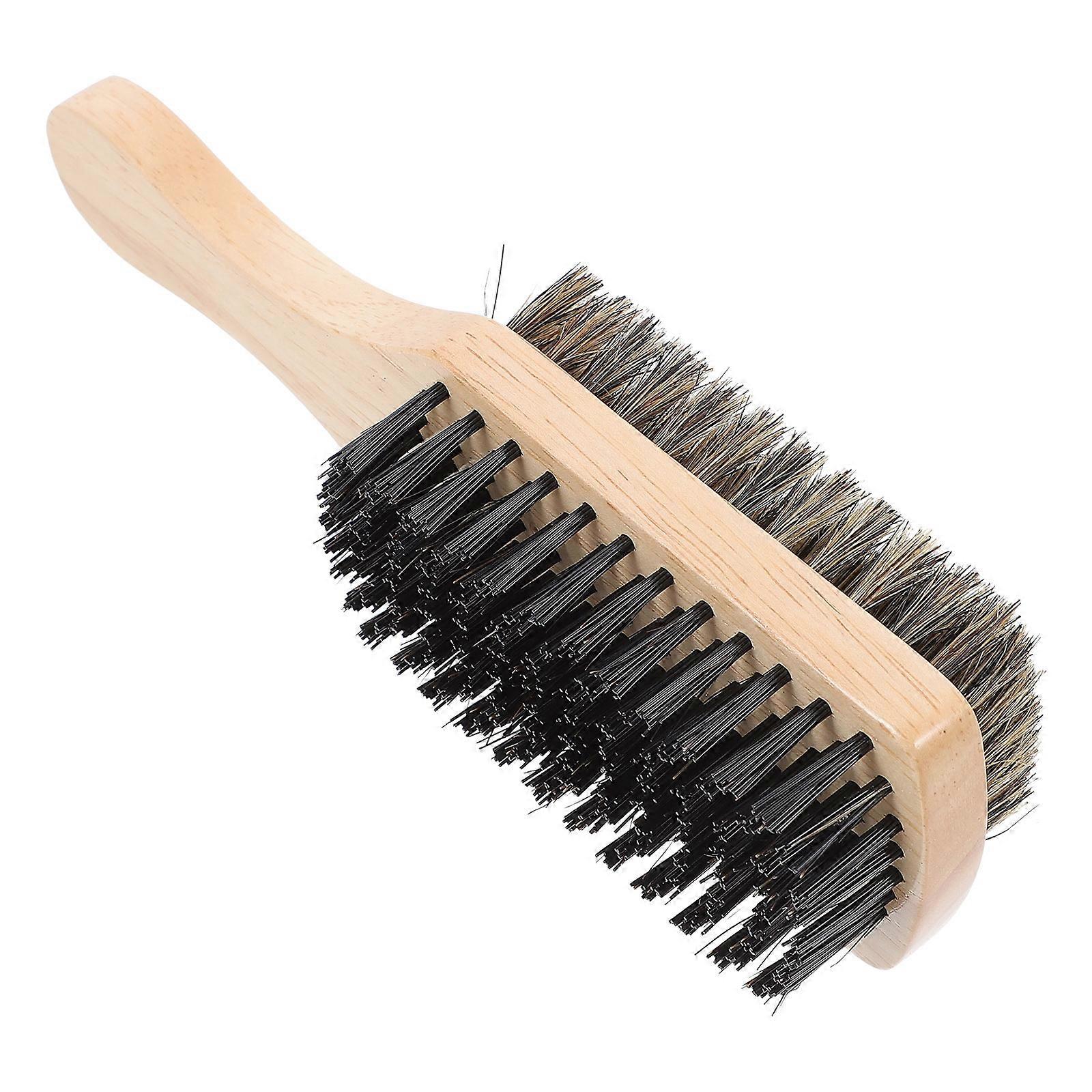 Durable Yellow Beard Brush with Bristles and Nylon for Men to Exfoliate Skin and Reduce Itch 1 Pc