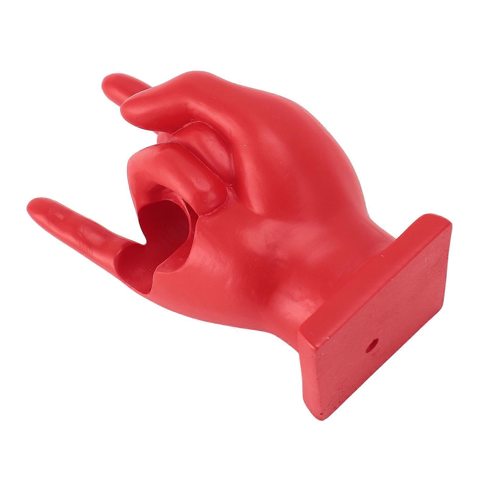 Drum Stick Display Stand Multipurpose Resin Innovative Modern Stylish Rock Hand Display Rack for Home Decoration Red