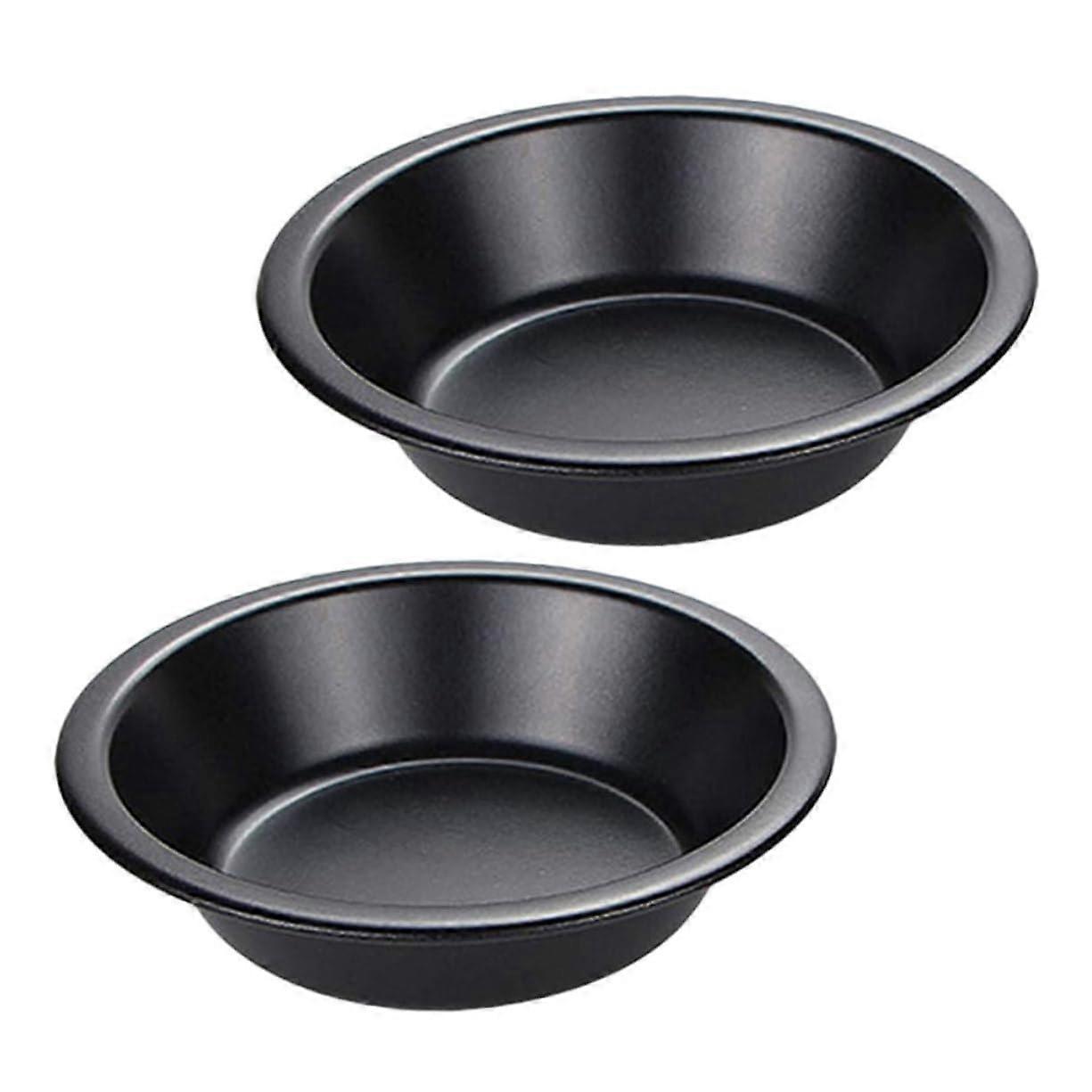 2 pieces round baking pan made of carbon steel, nonstick coated, for DIY bakery small cakes and desserts, easy to clean and userfriendly.