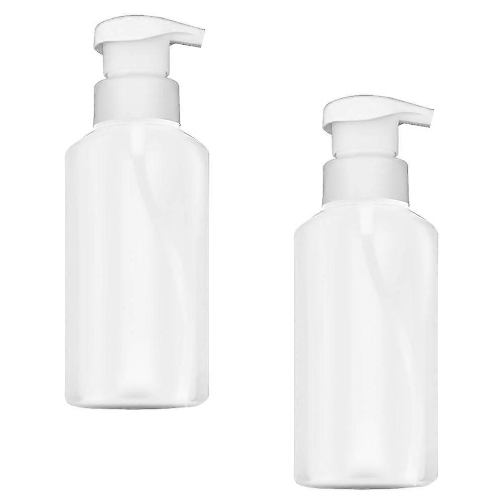 Transparent Plastic Foaming Bottles with Dispensing Pump for Liquid Soap, Shampoo, Conditioner, and Lotion – Compact Leak Proof Design for Home,