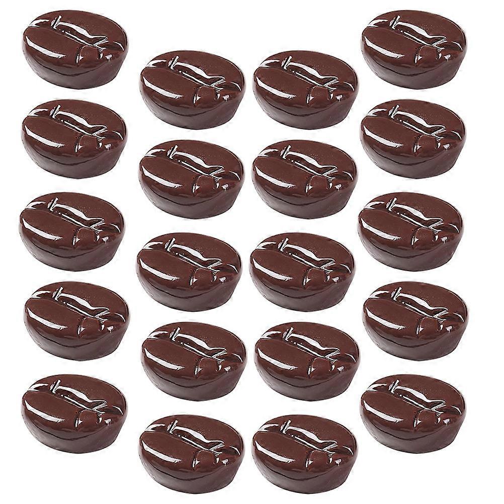 20pcs Realistic Fake Coffee Beans for DIY Crafts, Decor, Phone Cases, Party Decorations, Photography & Teaching – Lightweight & Stylish Simulation
