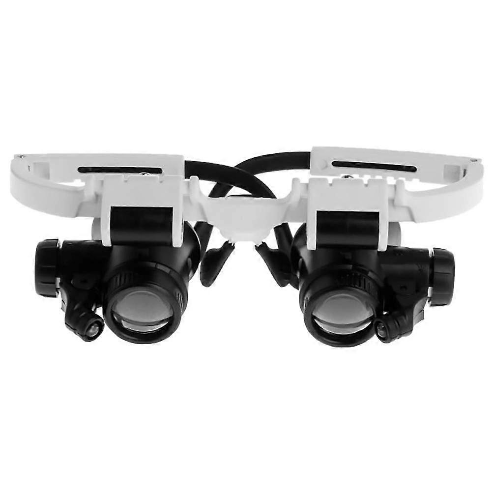 Headband Magnifier with LED Light Head Mounted Magnifying Glass (8X 15X 23X)