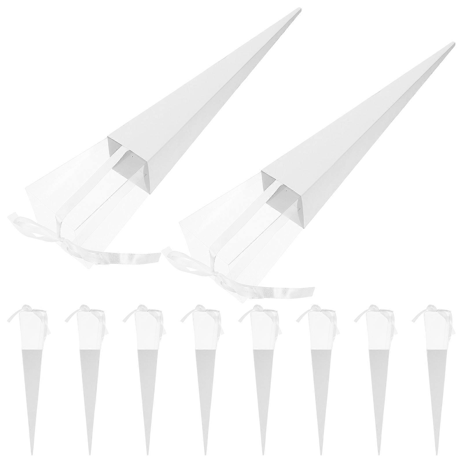 Flower Gift Box Bouquet for Storage Use 10Pcs White Storage Boxes