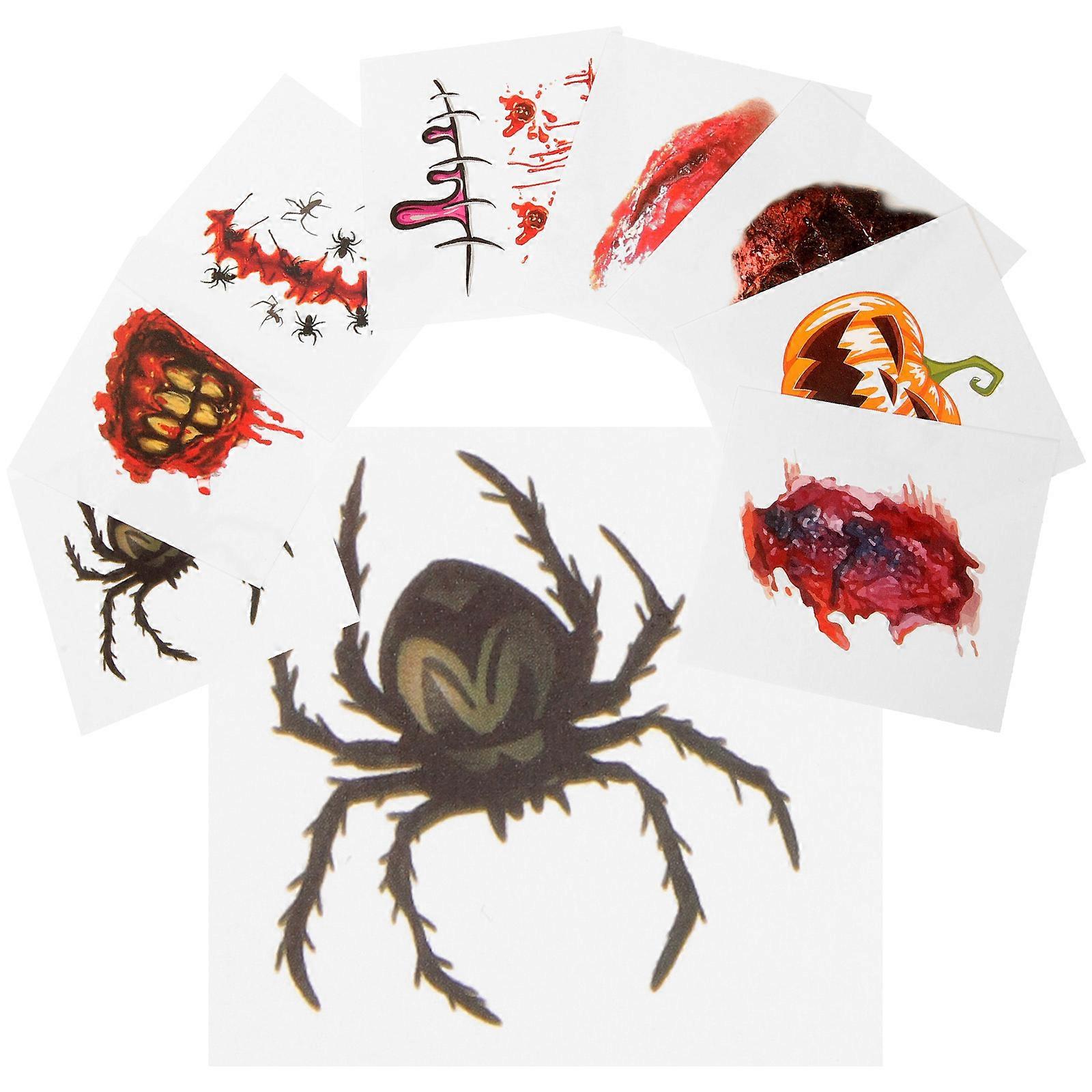Makeup Stickers Body Scar Decals Realistic Fake Scar Stickers Halloween Props Simulation Scar Sticker 40Pcs Assorted Color