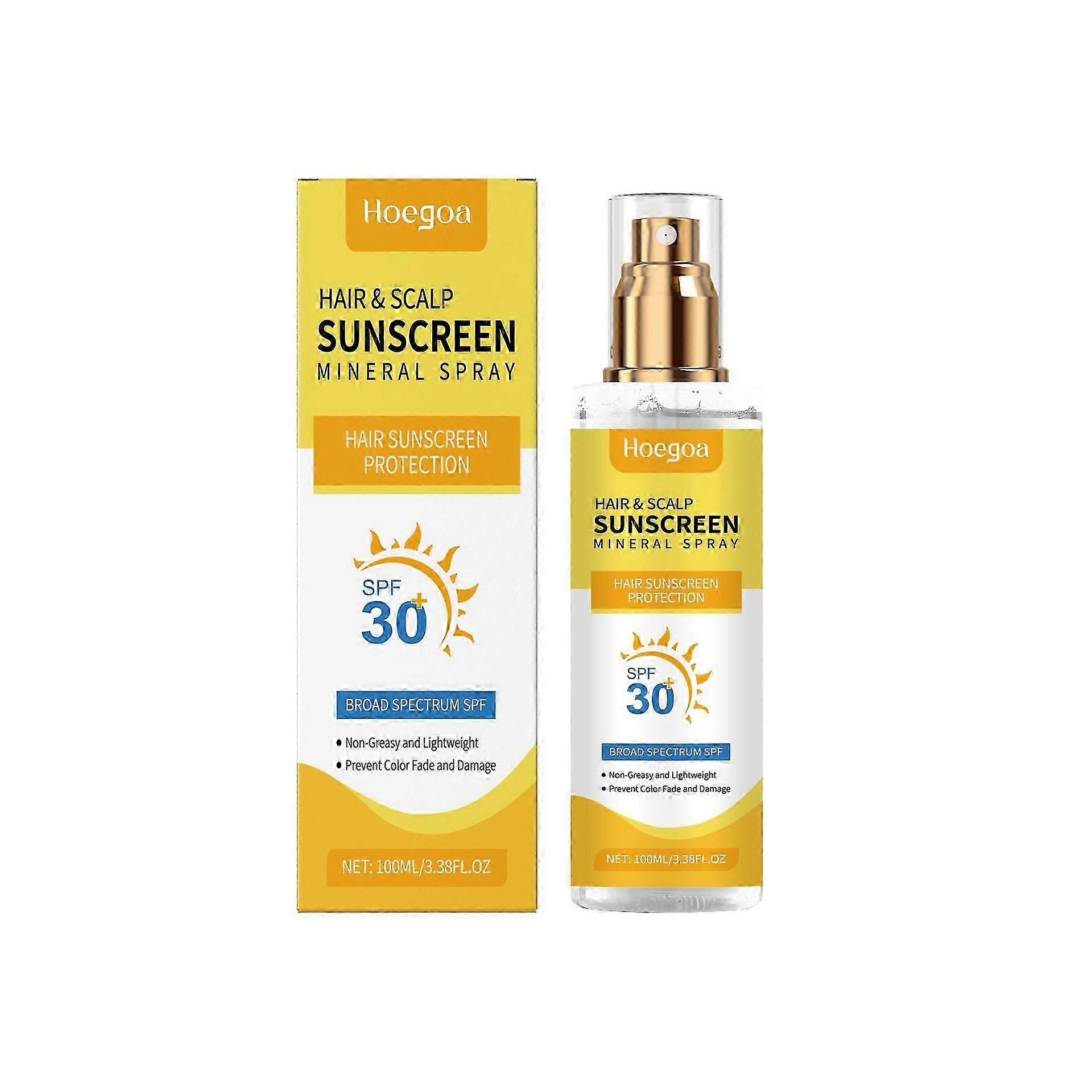 Premium SPF 30 Hair Sunscreen Spray | Non-Greasy UV Protection for Hair and Scalp | Travel-Size Scalp Sun Protection | Beach SunBlock | Scalp Sunscree