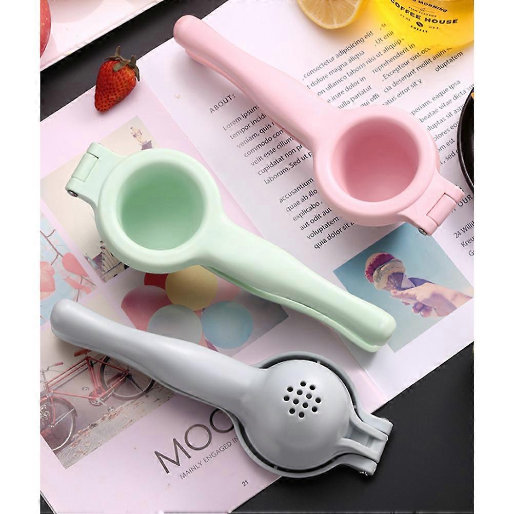 Manual Hand Juicer Citrus Extractor Tool Safe Juicing For Cooking Beverage Preparation Pink Ergonomic Handle 1Pcs