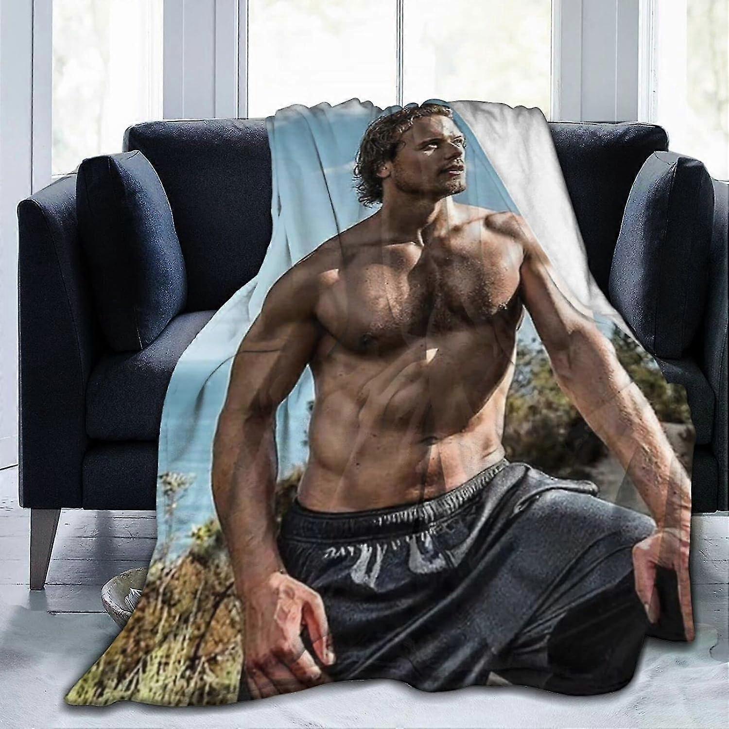 2025 AY1199 Sam Heughan Ultra Soft Micro Flannel Throw Blankets Warm Comfortable Versatile Blanket for Sofa and Travel