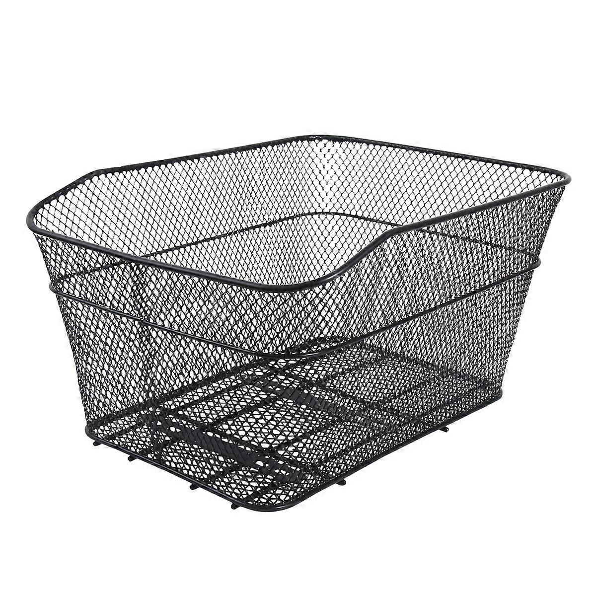Durable Iron Bike Basket for Storage with Premium Quality Black Finish Fits Front Handlebars Easily
