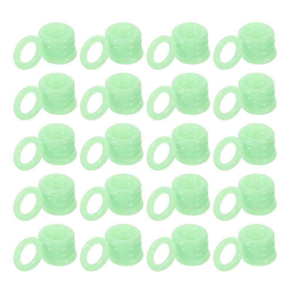 Camping Tent Accessories Fluorescent Tent Pegs O-Shaped Design 1.50X1.50X0.20cm Silicone Glow In The Dark 200Pcs