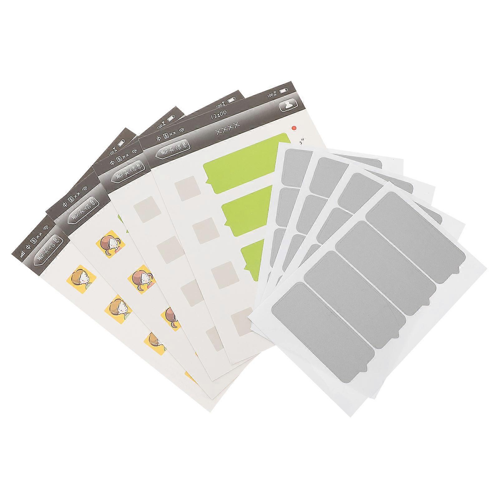 Creative Scratchoff Stickers for Leaving Messages Interactive Fun Multi Color 1 Sheet