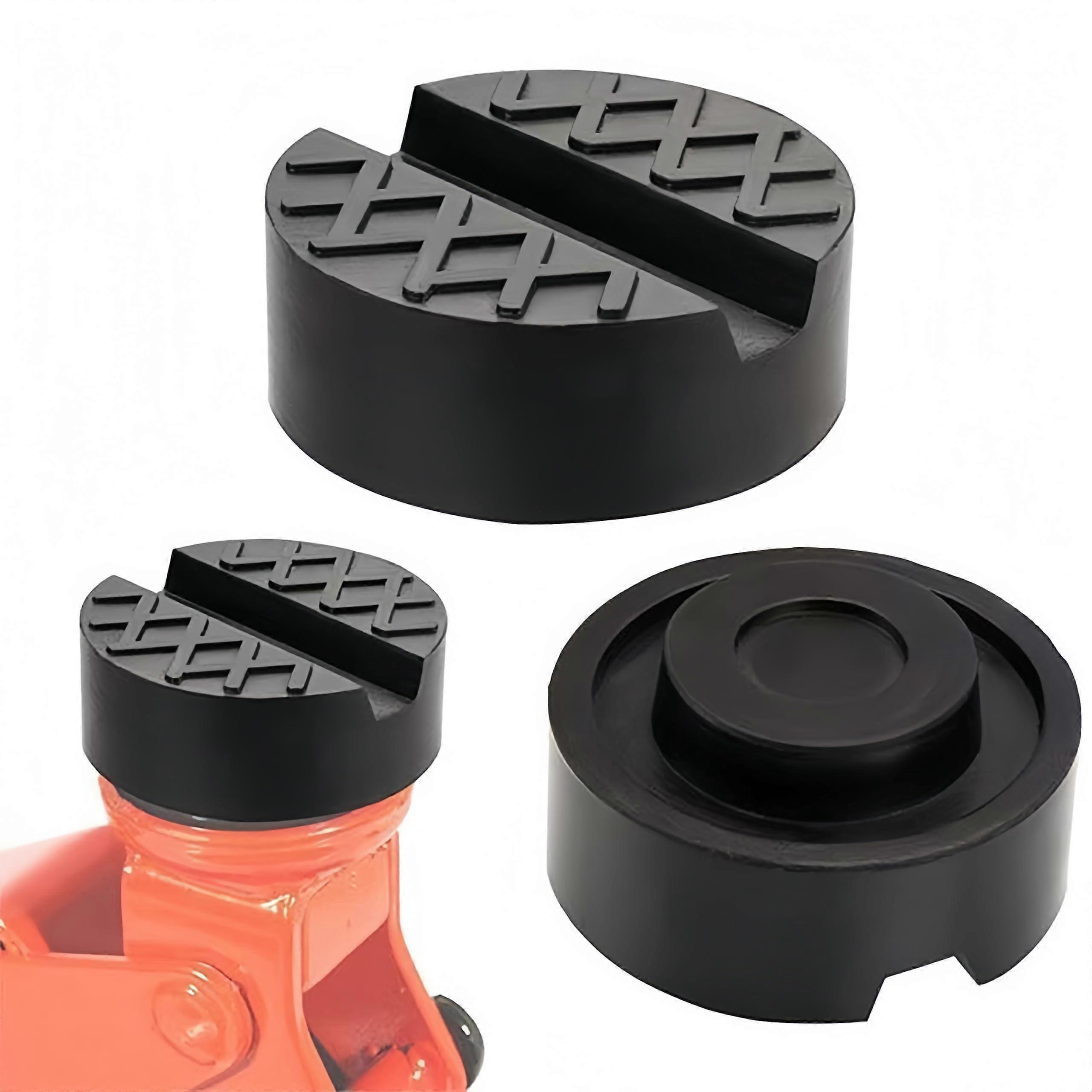 Pack of 2 Rubber Car Jack Pads, Universal for Trolley Jack 6.5x3.3cm