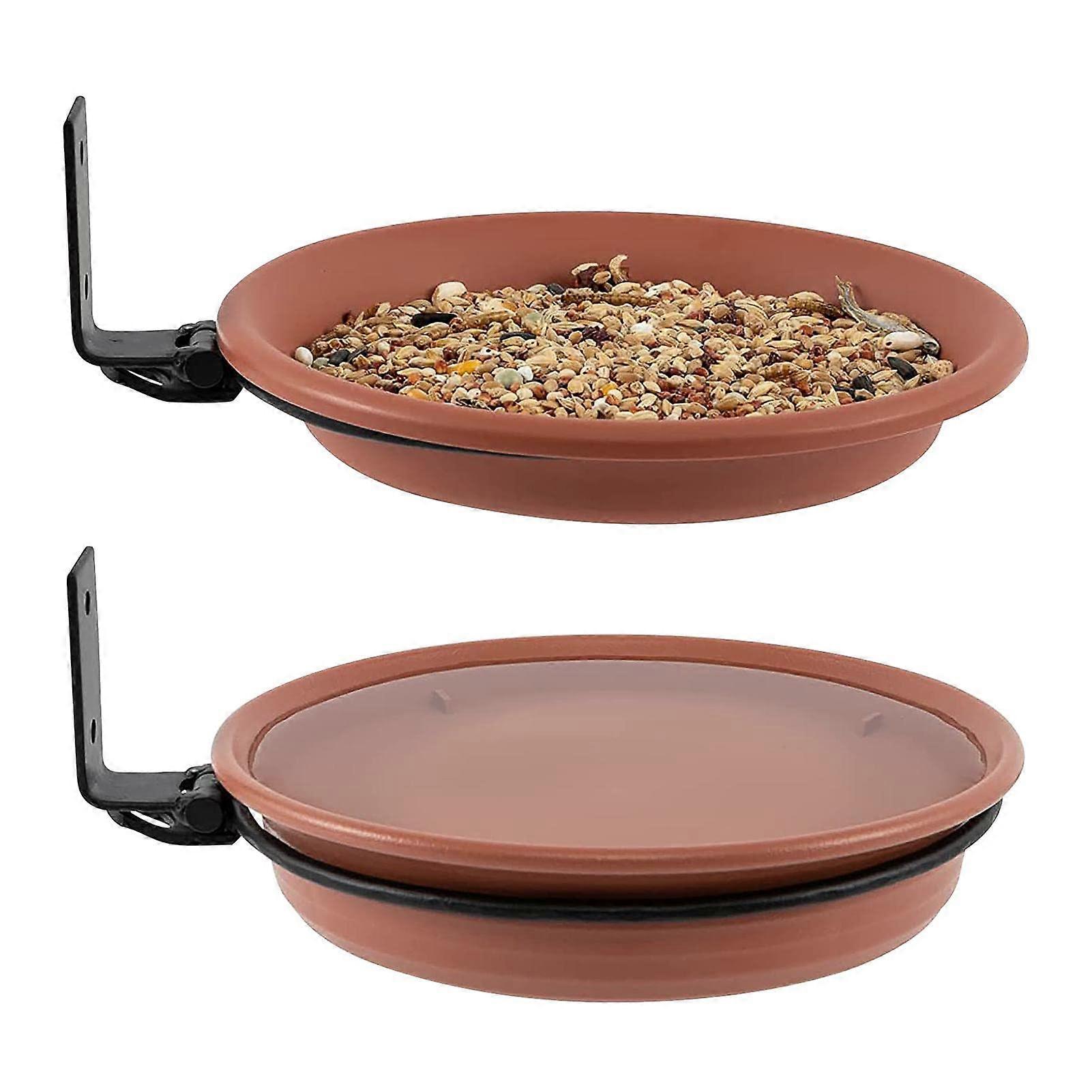 Easy installation with bracket for drinking tent, bird feather feeding tray
