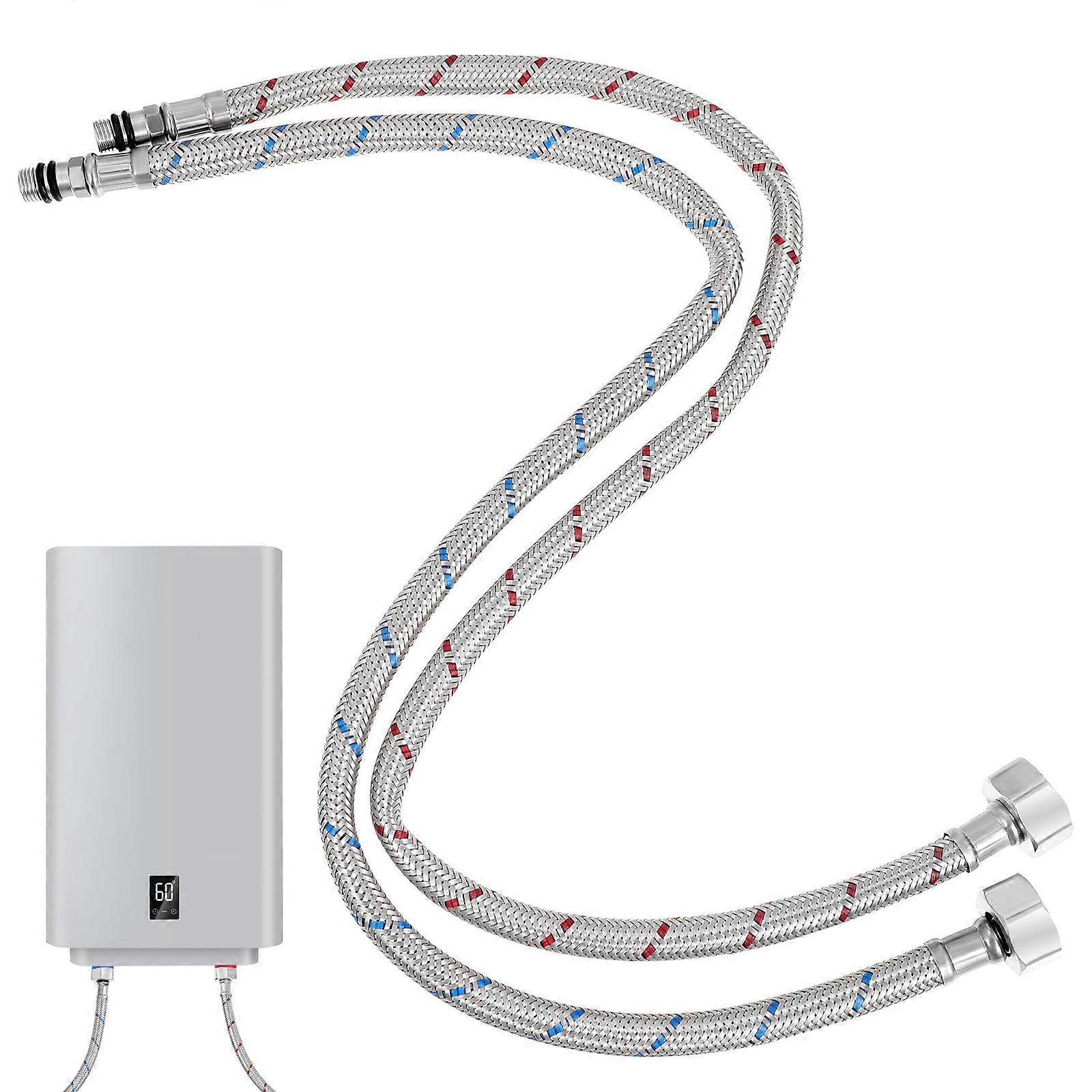 Water Heater Hose Connector Kitchen Basin Faucet Hose Flexible Connector For Bathroom Homeowners 2Pcs