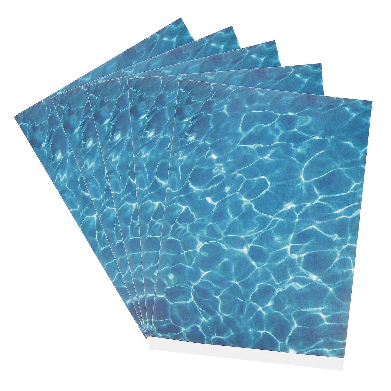 5 Piece Cuttable Artificial River Tiles for DIY Mini Landscape – Realistic Fake Water Effect Stickers for Model Scenery and Decor