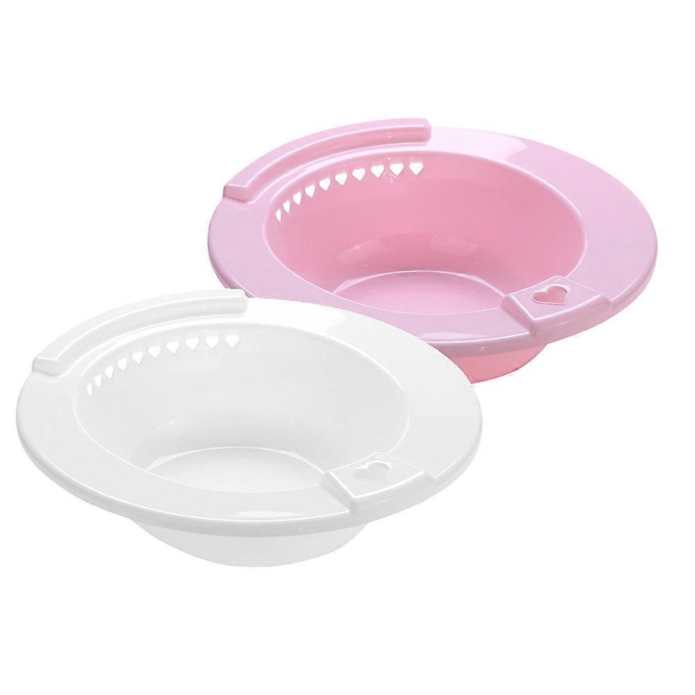 Portable Sitz Bath Basin for Home Use Made of Premium Plastic Assorted Color 2 Pcs