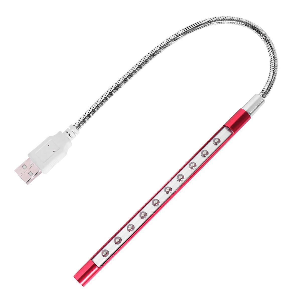 Computer Reading Lamp Laptop USB Light Eye Protection For Home Dormitory Red 1Set