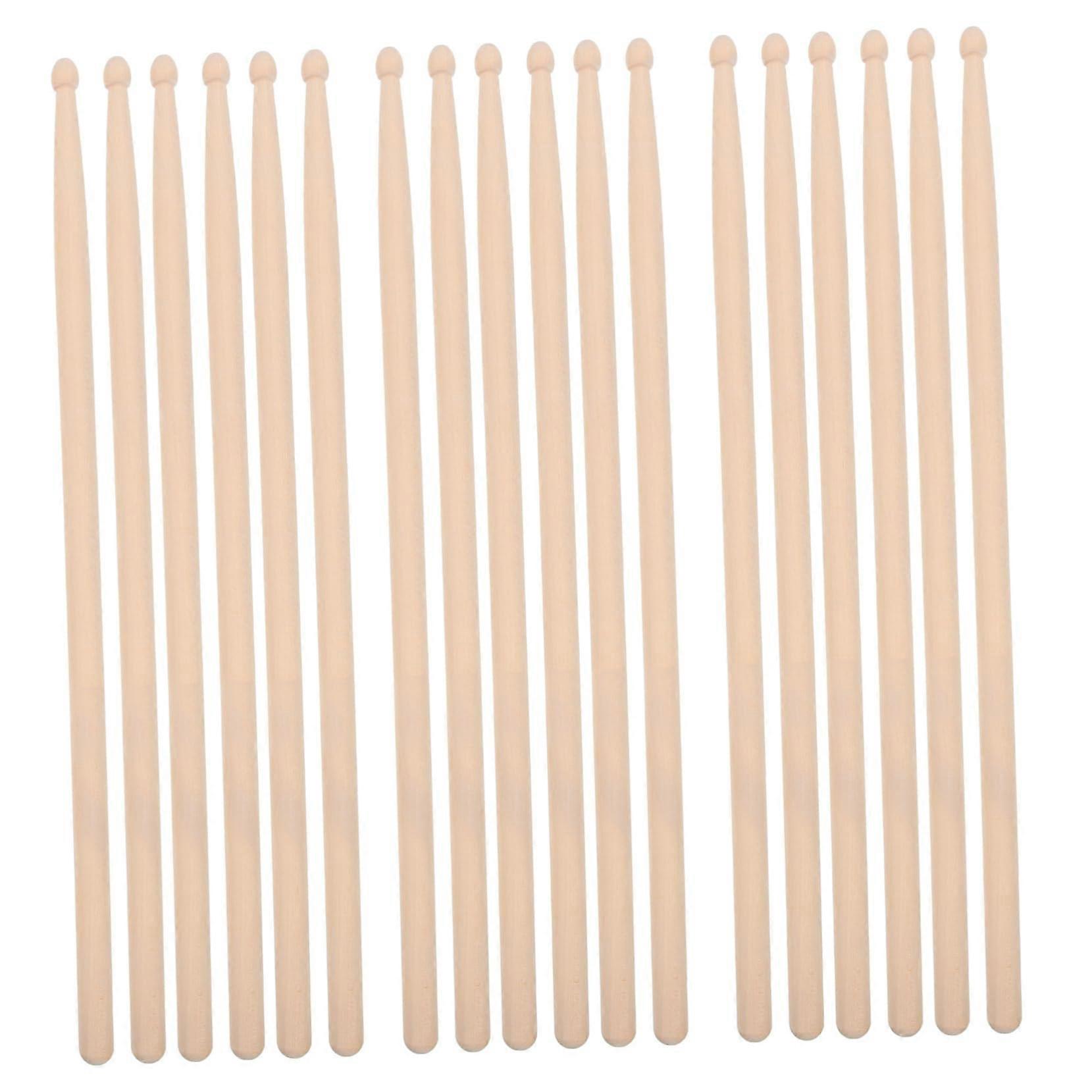12 Pairs Maple Wood Drumsticks with NonSlip Grip for Beginners and Professionals