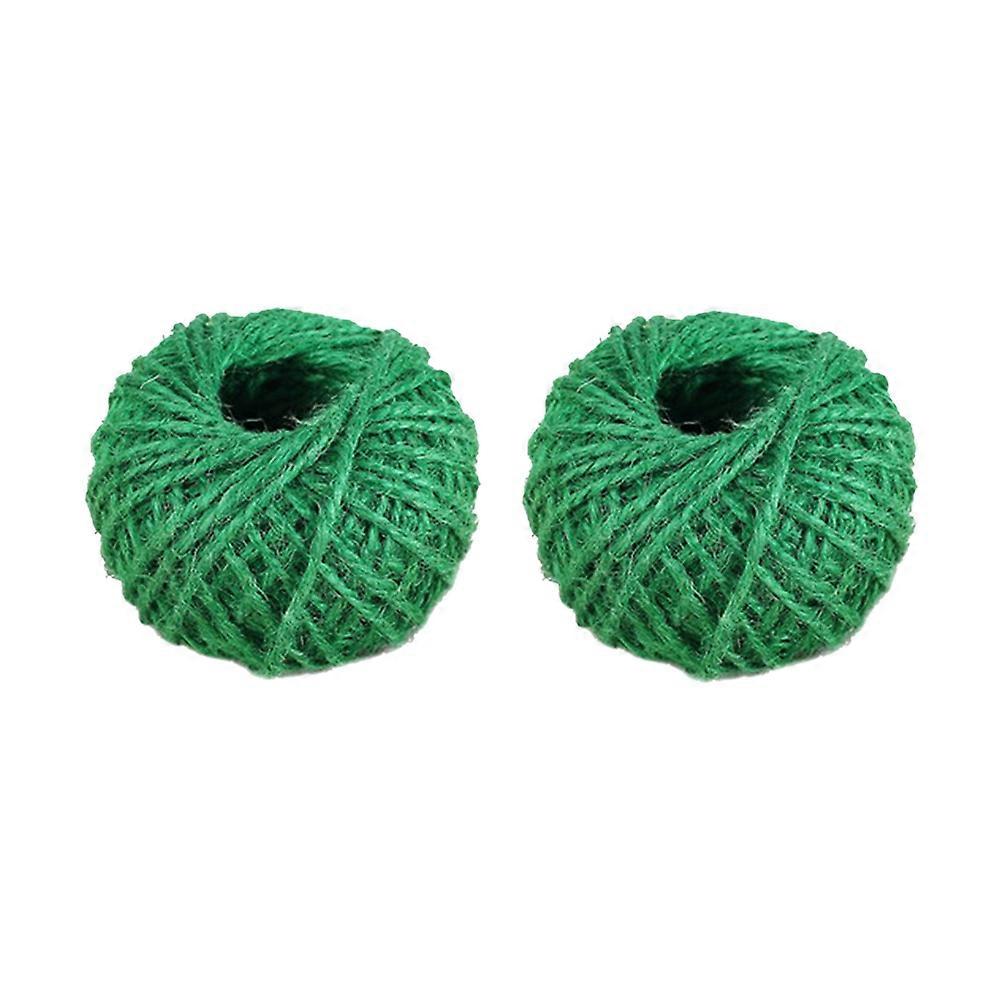Green Garden Twine Natural Hemp Rope for Gardening Use Very Durable and Flexible 2 Pcs 30M Each