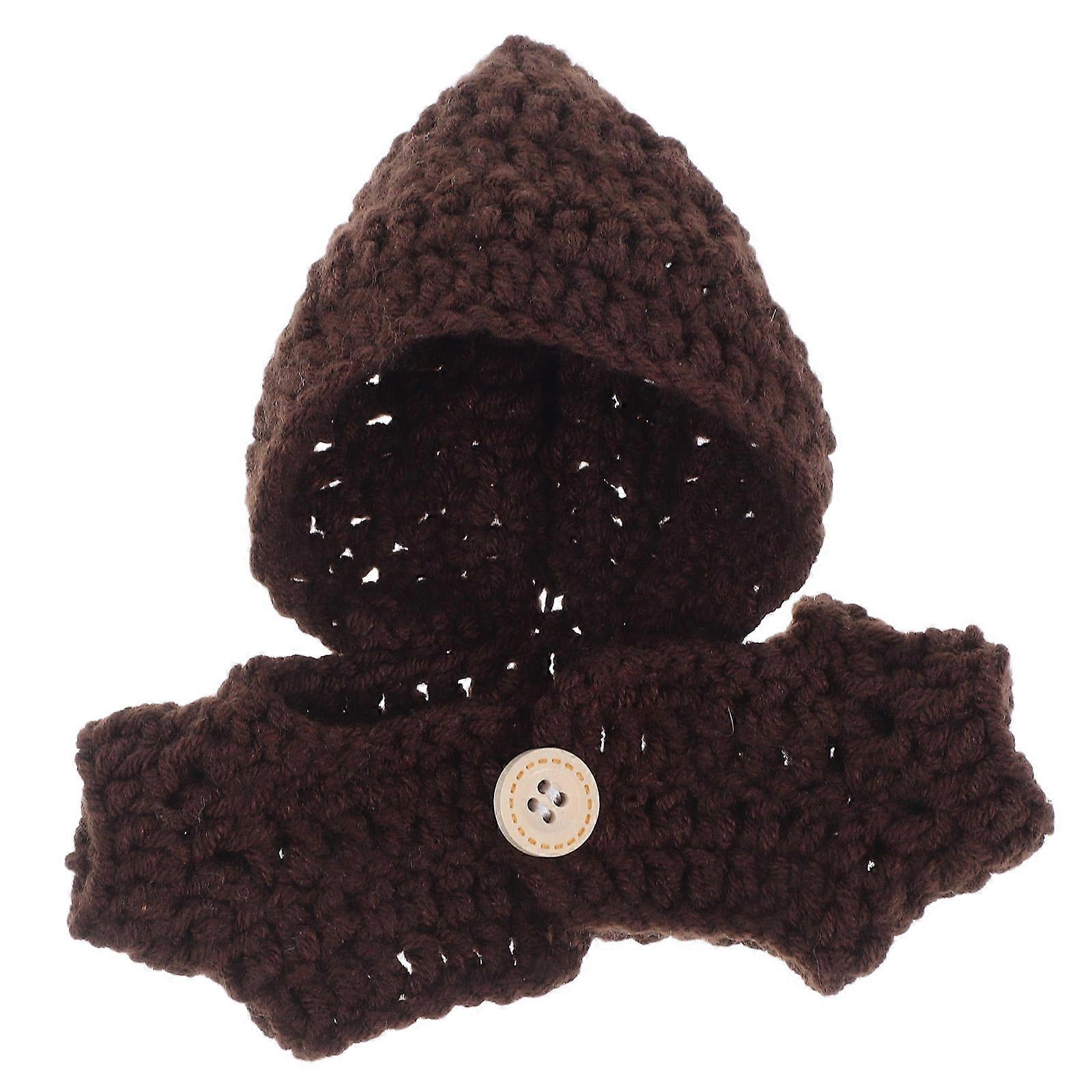 Miniature Clothing For Stuffed Plush Toys Dress Up Accessories In Brown Color 12cm 1Pack