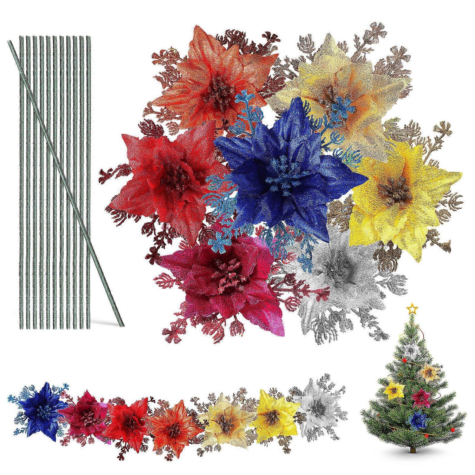 Here's a refined and engaging product description based on the title you provided:
**14 Piece Christmas Artificial Flower Decorations Set –