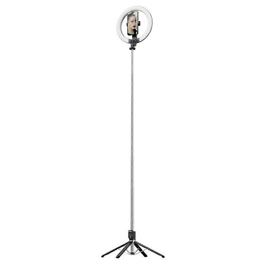 P220Q 2.3m Téléphone Selfie Stick Portable Extérieur Live Streaming Support avec 10 pouces LED Ring Light