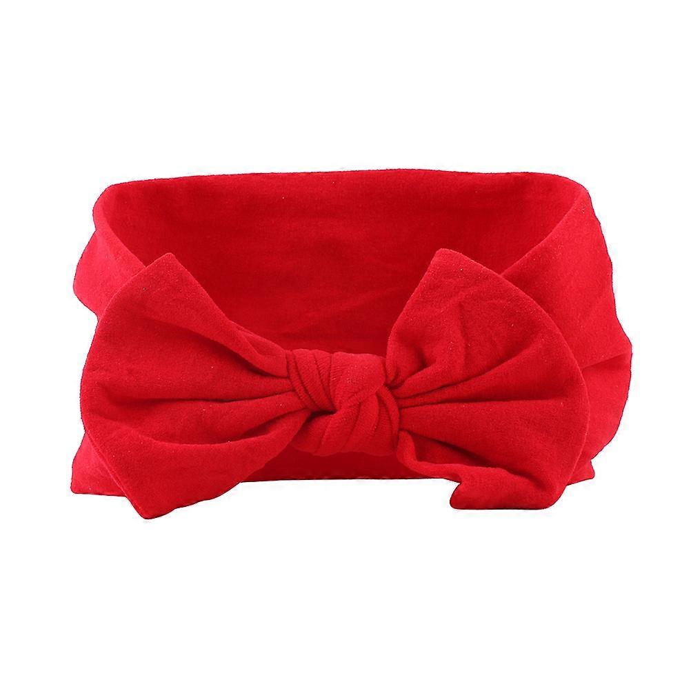 Red Baby Headbands Set with Bow Design for Girls Made of Cloth Perfect for Decor and Photos 1pc