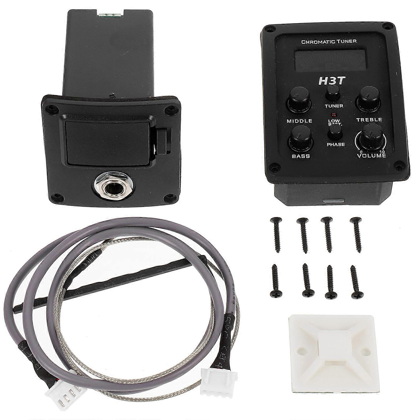 4 Band Acoustic Preamp System With LCD For Guitar Performance 1 Set