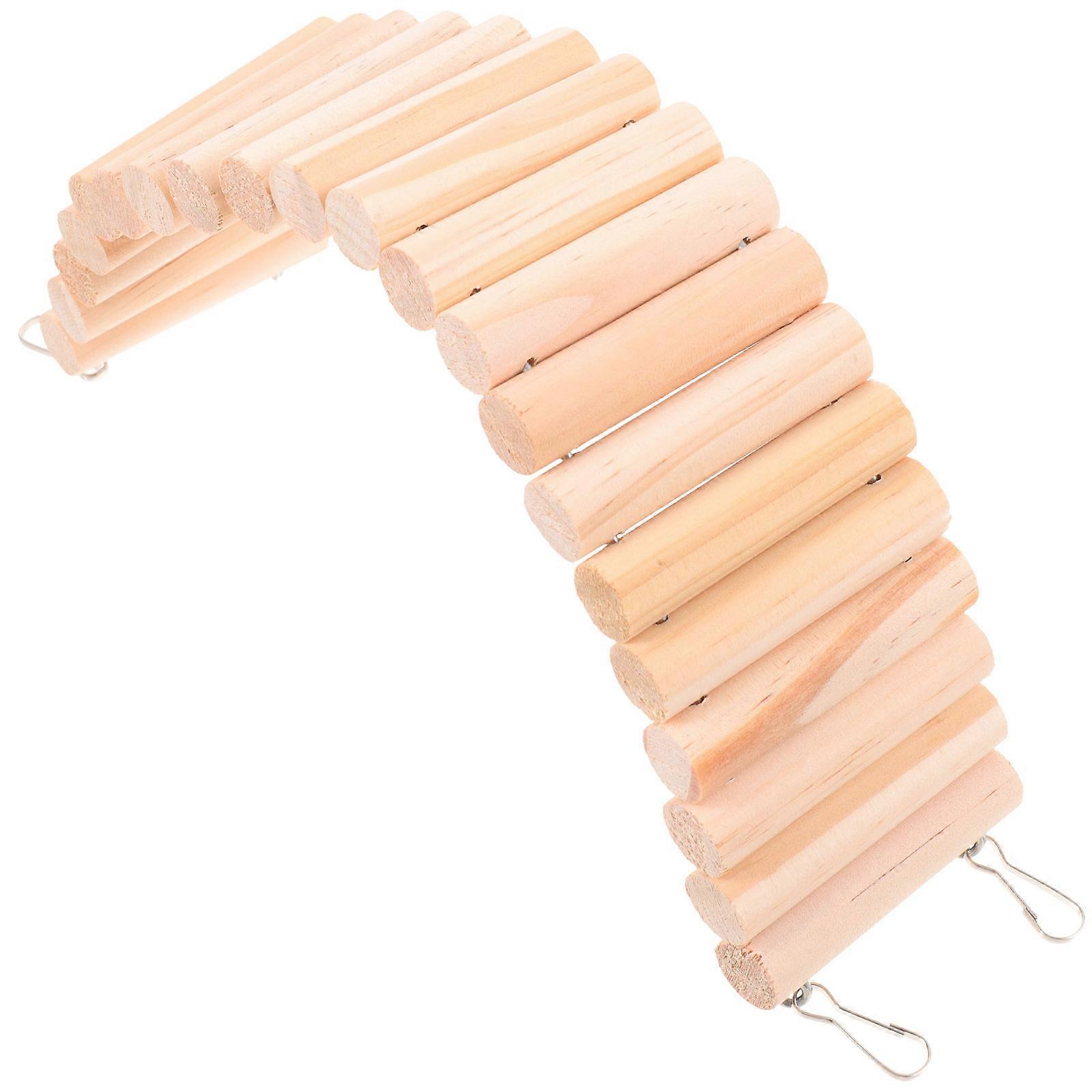 Wooden Ladder Toy for Hamsters and Guinea Pigs Safe and Odorless Wood Beige Color