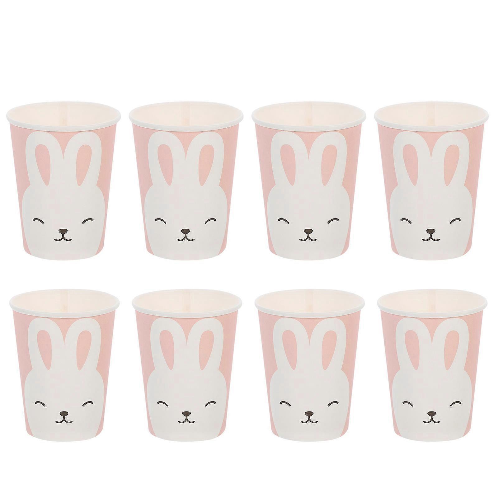32Pack Disposable Paper Cups For Parties And Events In Pink Color Ideal For Camping Picnics And Weddings