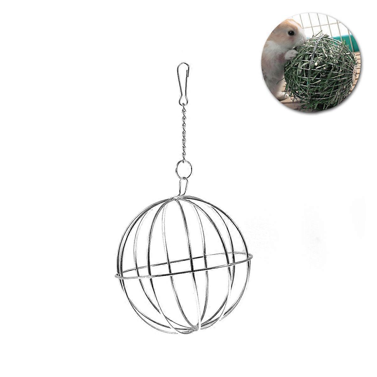 Pets Feed Dispenser Ball for Grass Holding Function 8cm Sphere Toy