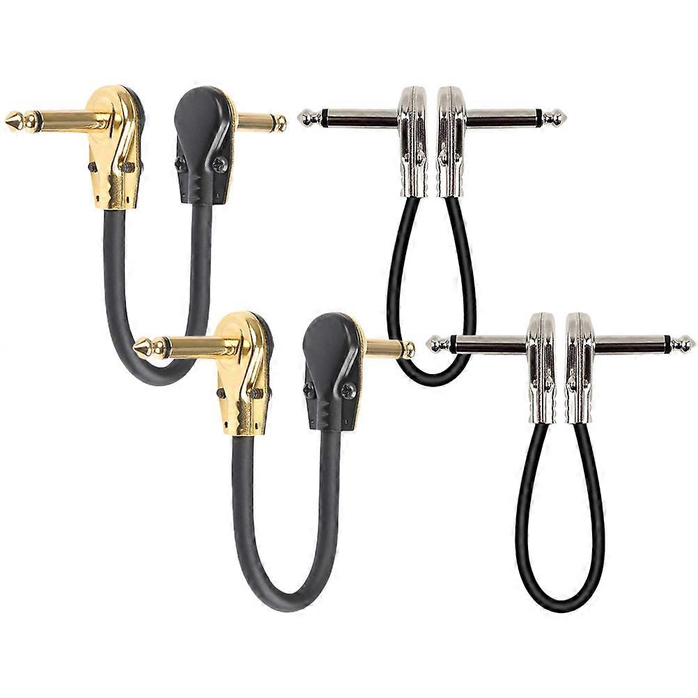 4pcs Guitar Effect Pedal Cables Patch Cords for Electric Guitar Bass Mixer Reliable Interference Free Performance Easy Installation