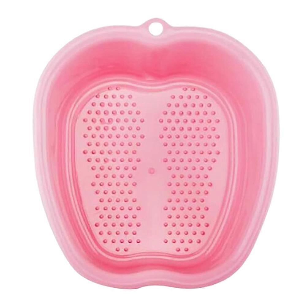 Here's a well structured product description based on the title you provided:

 

**Durable Foot Soak Basin with Massage Function – Pink** 
**For