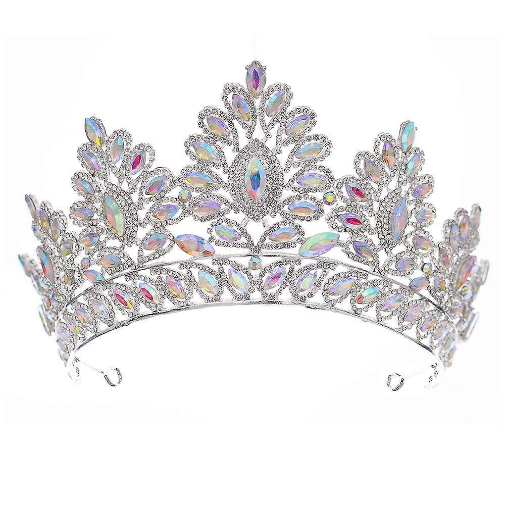 Elegant Bridal Crown with Rhinestone and Alloy Material Silver Color for Decoration
