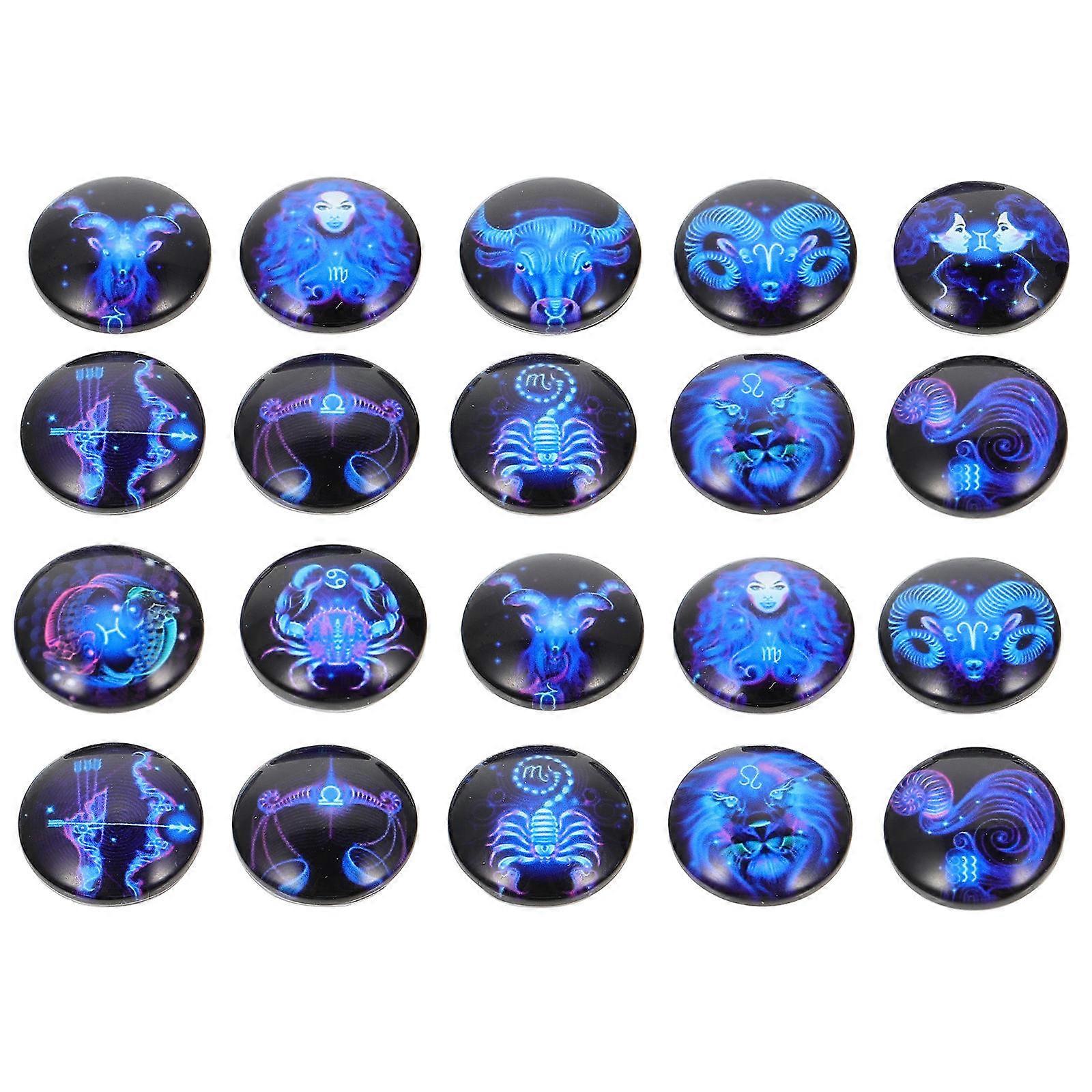 Home Decoration Glass Domed Round Patches Perfect For Craft Decoration In 1.6X1.6cm Size 100Set
