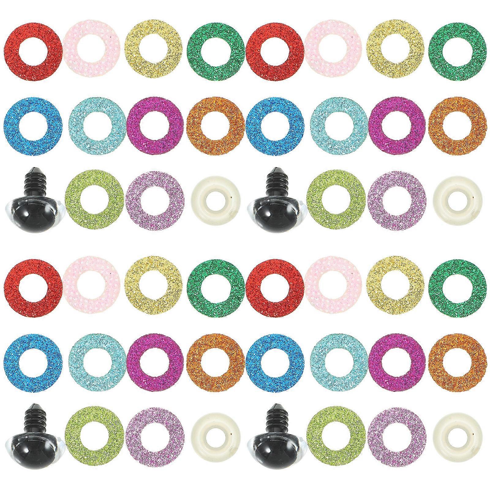 Plastic DIY Doll Eyes for Stuffed Animal Toys Assorted Color Easy to Use 1 Box