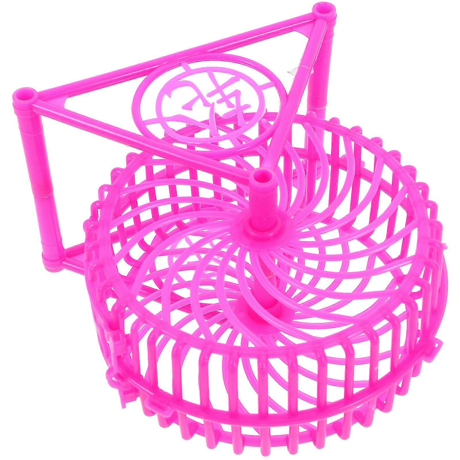 Quiet Rosy Hamster Exercise Wheel with Foot Stuck Prevention Design for Gerbils, Hedgehogs, Mice, Rats, and Guinea Pigs – Durable Plastic Running